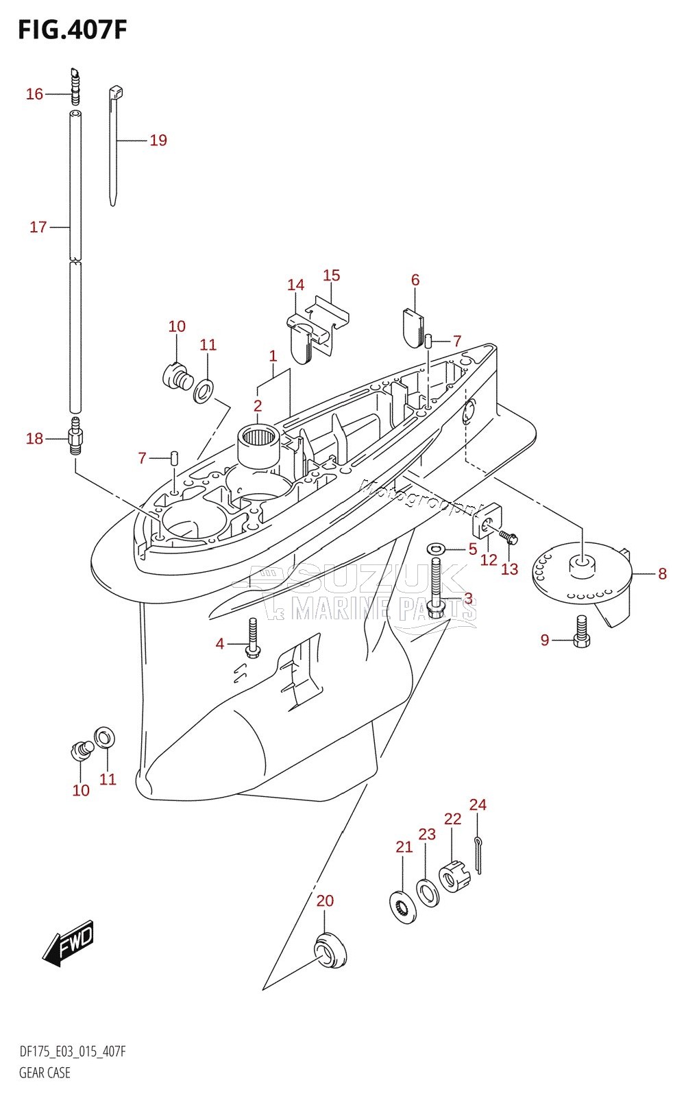 GEAR CASE (DF175TG:E03)