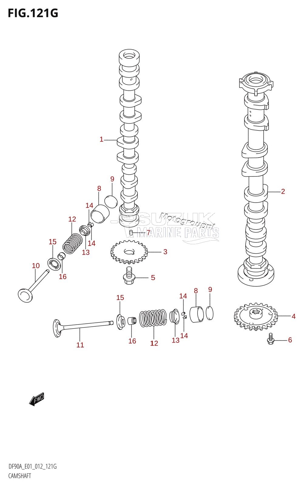 CAMSHAFT (DF90A:E01)