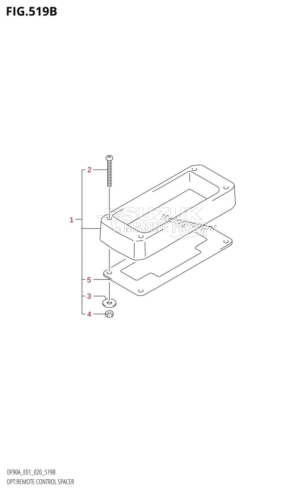 OPT:REMOTE CONTROL SPACER (DF100B)