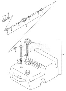 DT8S From 0801-942358 ()  1989 drawing FUEL TANK (PLASTIC:25L)