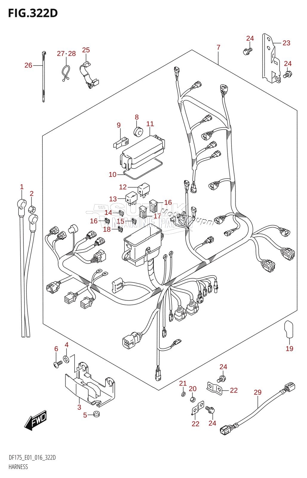 HARNESS (DF150TG:E40)