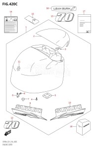 08002F-610001 (2016) 80hp E01 E40-Gen. Export 1 - Costa Rica (DF80A) DF80A drawing ENGINE COVER (DF70ATH:E01)