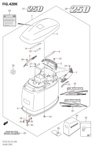 DF250Z From 25003Z-410001 (E03)  2014 drawing ENGINE COVER (DF250T:E03)