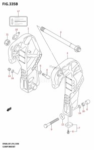 DF50A From 05003F-410001 (E01)  2014 drawing CLAMP BRACKET (DF40AQH:E01)