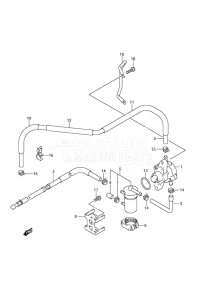 Outboard DF 150 drawing Fuel Pump (2006 to 2008)