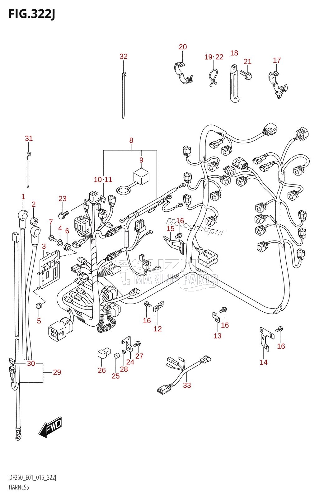 HARNESS (DF250T:E01)