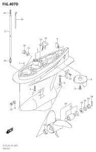 15002F-510001 (2005) 150hp E01 E40-Gen. Export 1 - Costa Rica (DF150T    DF150TG) DF150 drawing GEAR CASE (DF150TG:E40)