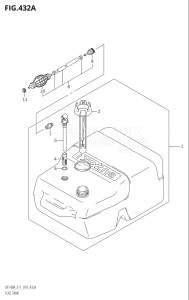 11504F-810001 (2018) 115hp E03-USA (DF115AST) DF115AST drawing FUEL TANK (E40)