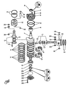 225B drawing CRANKSHAFT--PISTON