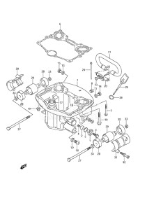 Outboard DF 25 V-Twin drawing Oil Pan