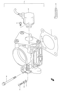 DT140 From 14002-581001 ()  1995 drawing THROTTLE BODY (DT115S /​ DT140EPI)