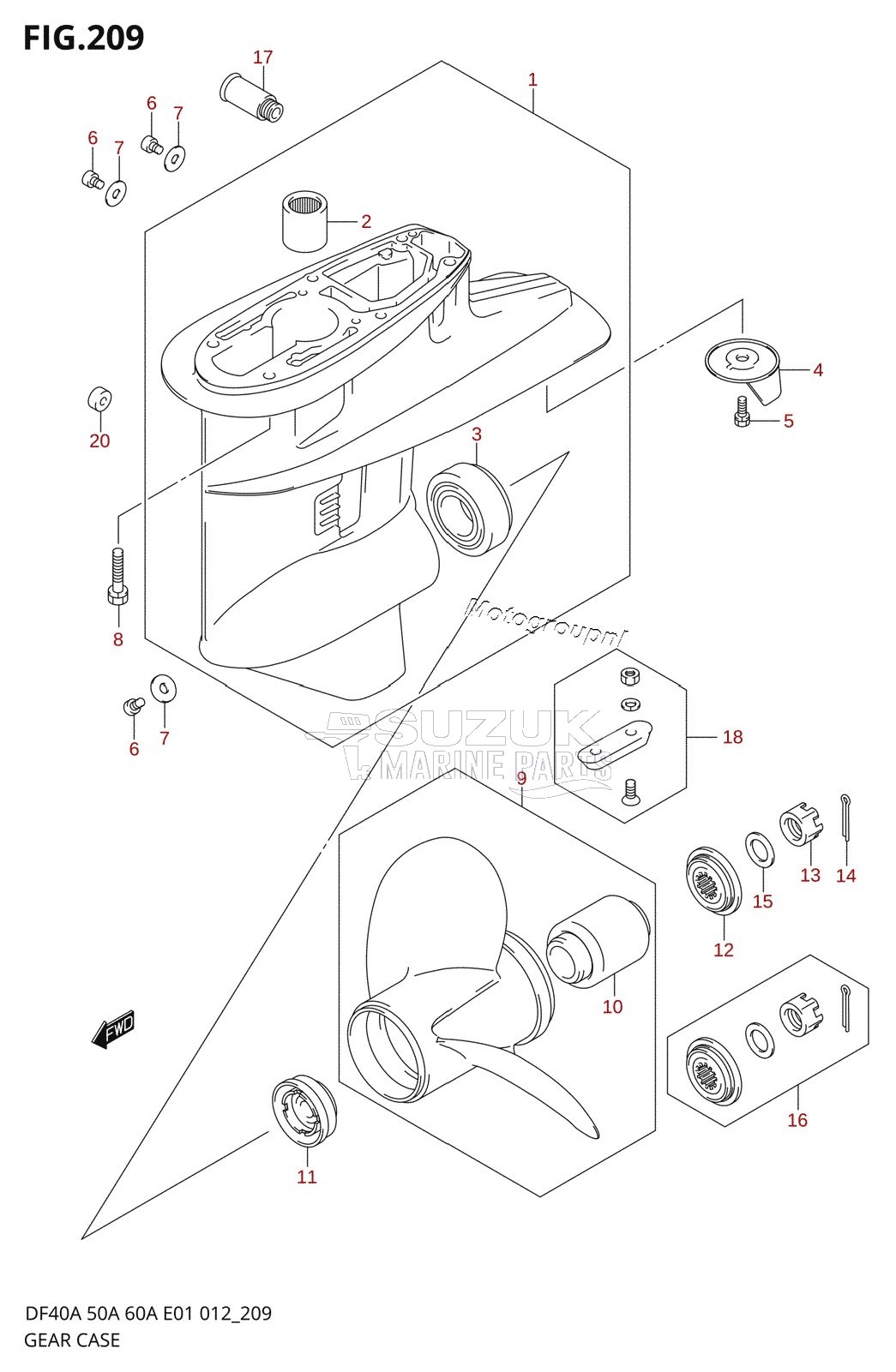 GEAR CASE (DF40AQH E01)