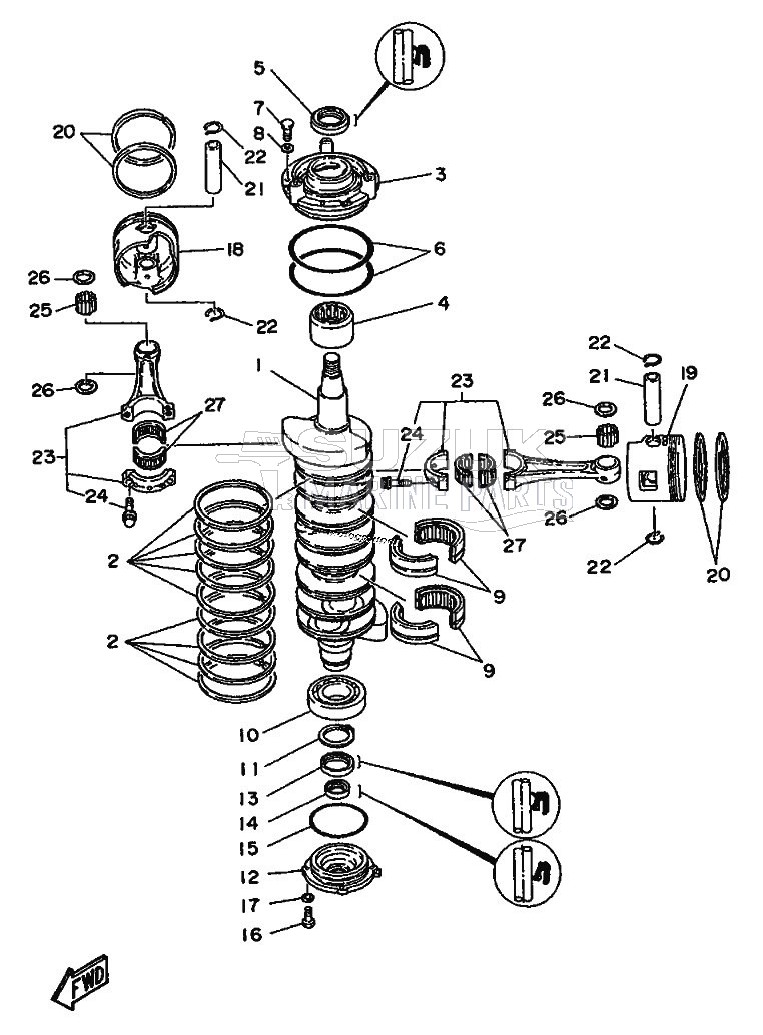 CRANKSHAFT--PISTON