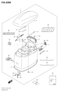 22503F-240001 (2022) 225hp E40-Costa Rica (DF225T) DF225T drawing ENGINE COVER (DF250ST)