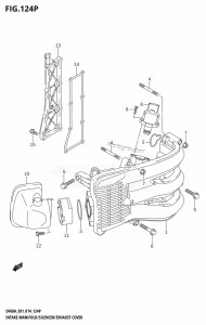 DF40A From 04003F-410001 (E01)  2014 drawing INTAKE MANIFOLD /​ SILENCER /​ EXHAUST COVER (DF50AVTH:E01)