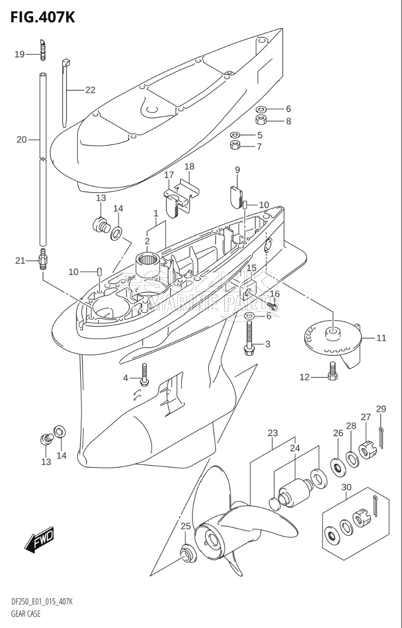 GEAR CASE (DF250T:E40)