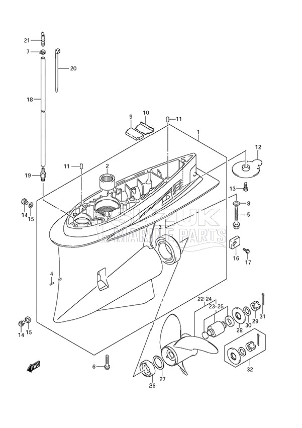 Gear Case (DF 250S)