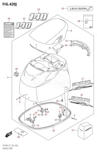 DF115AZ From 11503Z-610001 (E01 E3 E11 E40)  2016 drawing ENGINE COVER (DF140AZ:E40)