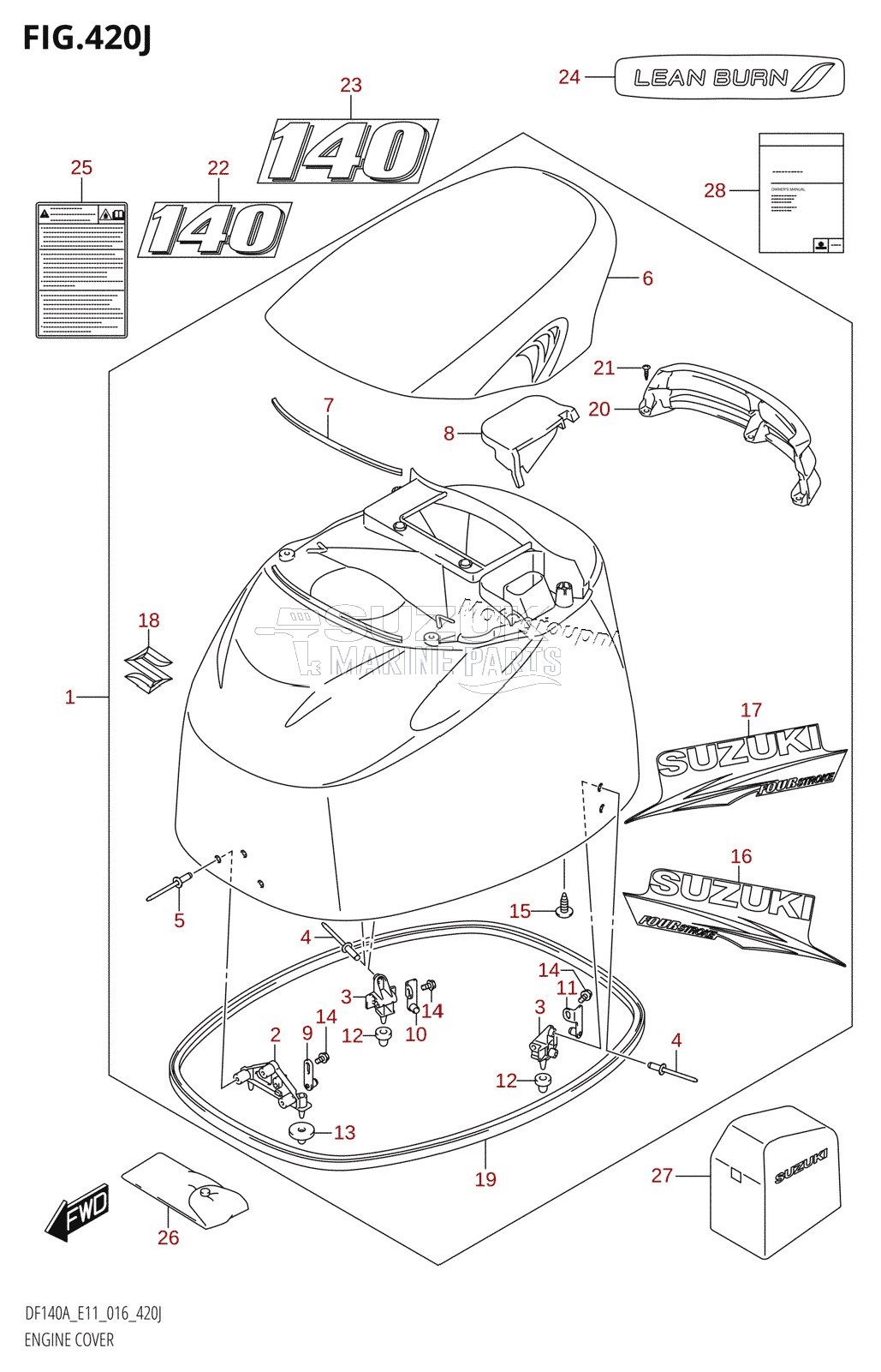 ENGINE COVER (DF140AZ:E40)