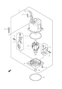 Outboard DF 225 drawing PTT Motor