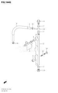 11503Z-410001 (2014) 115hp E01 E40-Gen. Export 1 - Costa Rica (DF115AZ) DF115AZ drawing FUEL INJECTOR (DF140AT:E01)