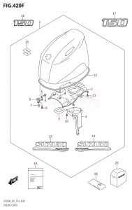 DF200A From 20003F-910001 (E01 E40)  2019 drawing ENGINE COVER (DF150AT:E40,DF150AZ:E40)