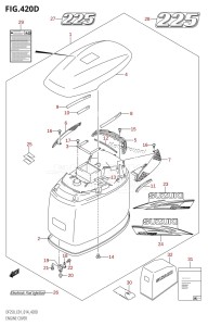 DF200 From 20002F-410001 (E01 E40)  2014 drawing ENGINE COVER (DF225T,DF225Z)