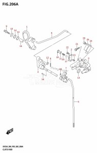 DF30A From 03003F-040001 (P03)  2020 drawing CLUTCH ROD (DF25A,DF25ATH,DF30ATH)