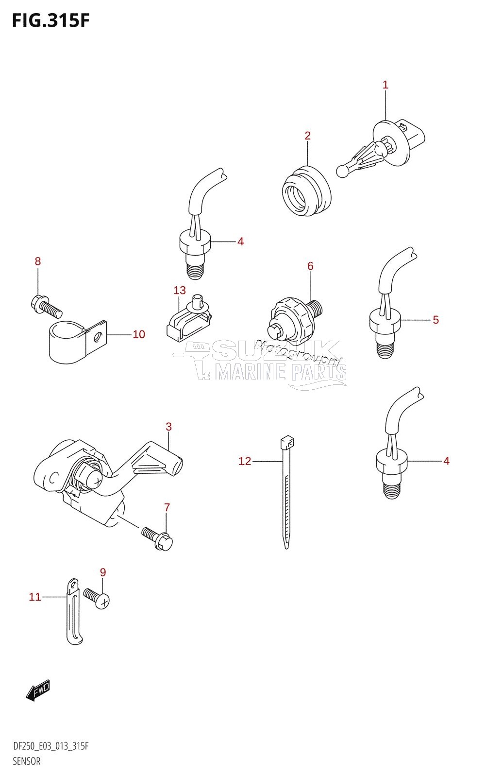 SENSOR (DF250Z:E03)