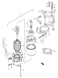 DT200GTCU From 20001G-131001 ()  1991 drawing STARTING MOTOR