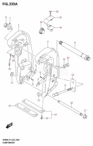 DF300A From 30002P-240001 (E11)  2022 drawing CLAMP BRACKET (X-TRANSOM,XX-TRANSOM)