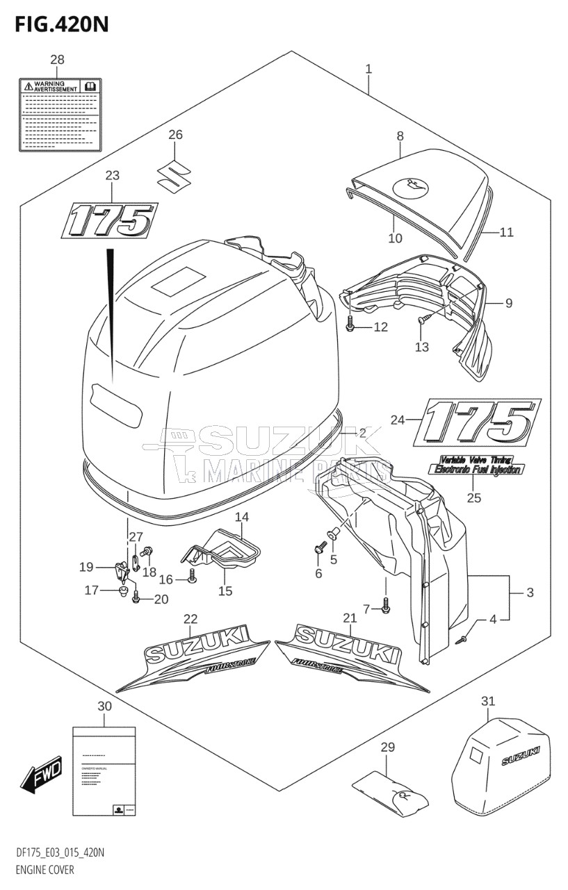 ENGINE COVER (DF175Z:E03)