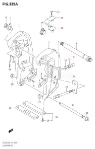 DF225Z From 22503Z-410001 (E03)  2014 drawing CLAMP BRACKET (DF200T:E03:X-TRANSOM)