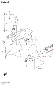 DF70A From 07003F-510001 (E03)  2015 drawing GEAR CASE (DF90ATH:E01)