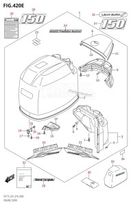 DF175ZG From 17502Z-410001 (E01 E40)  2014 drawing ENGINE COVER ((DF150TG,DF150ZG):E01)