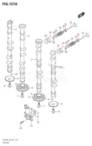 DF250 From 25005F-240001 (E40)  2022 drawing CAMSHAFT (020,021)