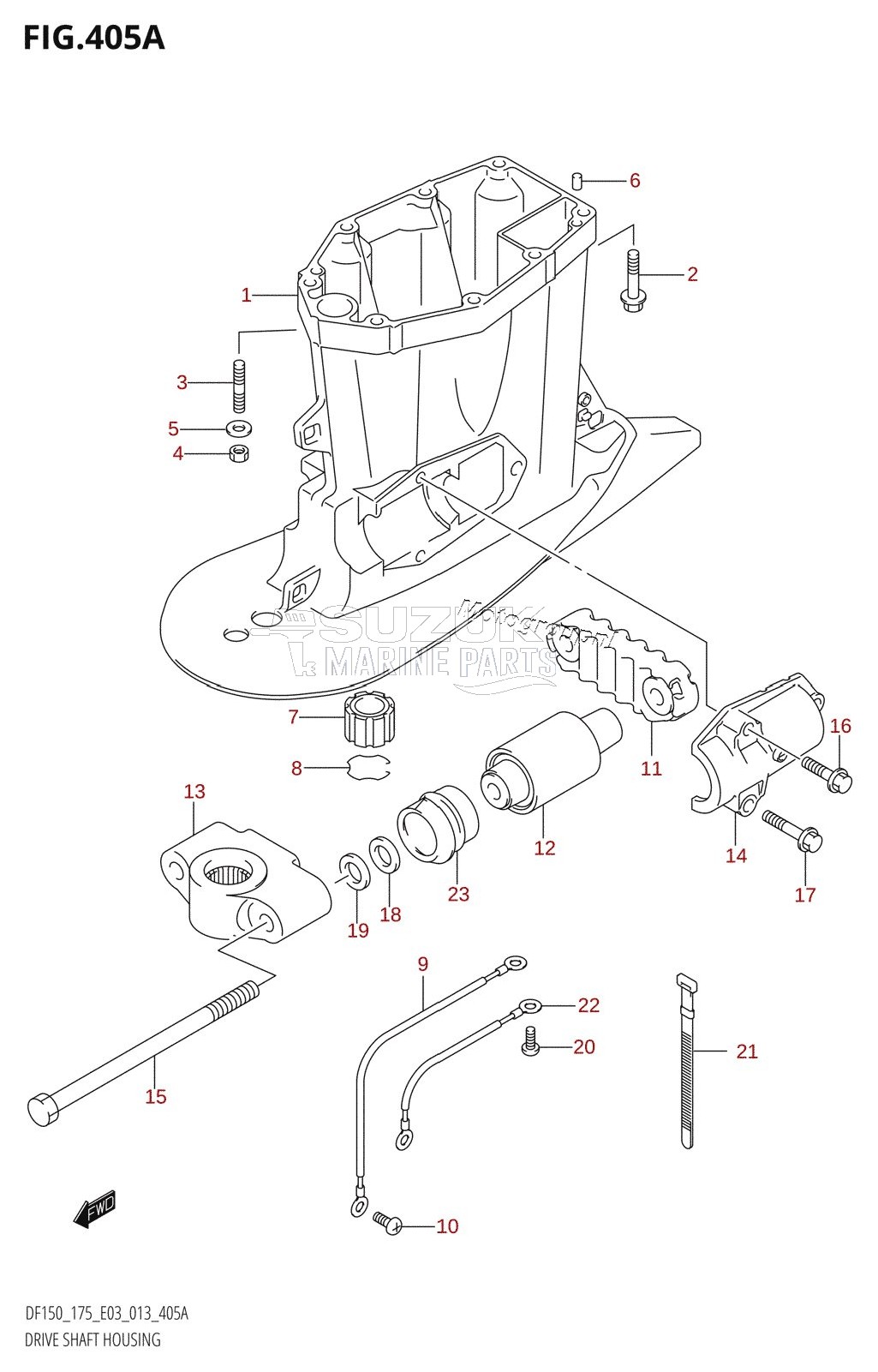 DRIVE SHAFT HOUSING (DF150T:E03)