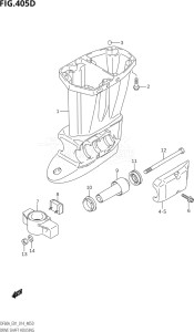 05004F-410001 (2014) 50hp E01-Gen. Export 1 (DF50AVT  DF50AVTH) DF50A drawing DRIVE SHAFT HOUSING (DF40AST:E34)