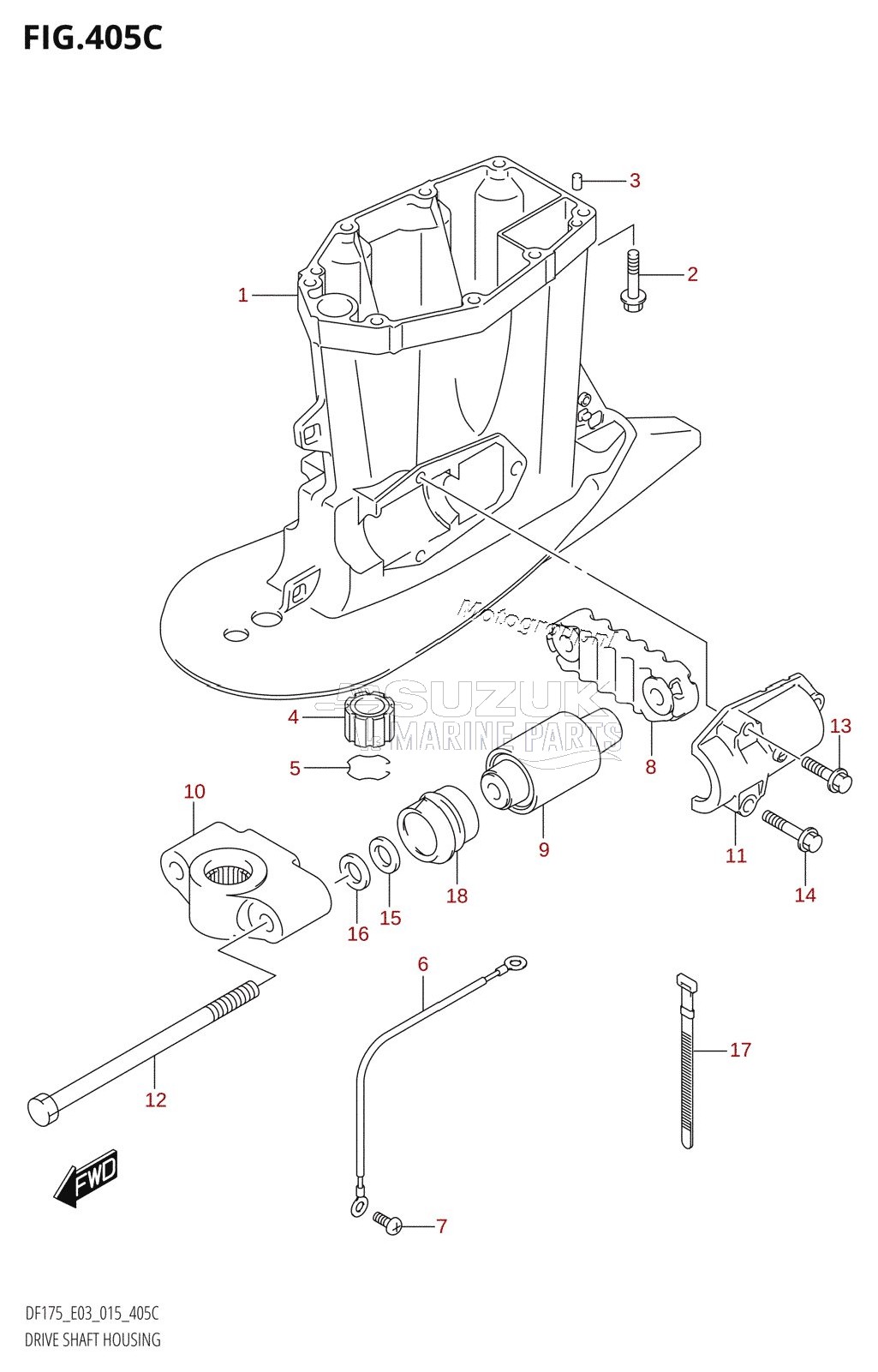 DRIVE SHAFT HOUSING (DF150Z:E03)