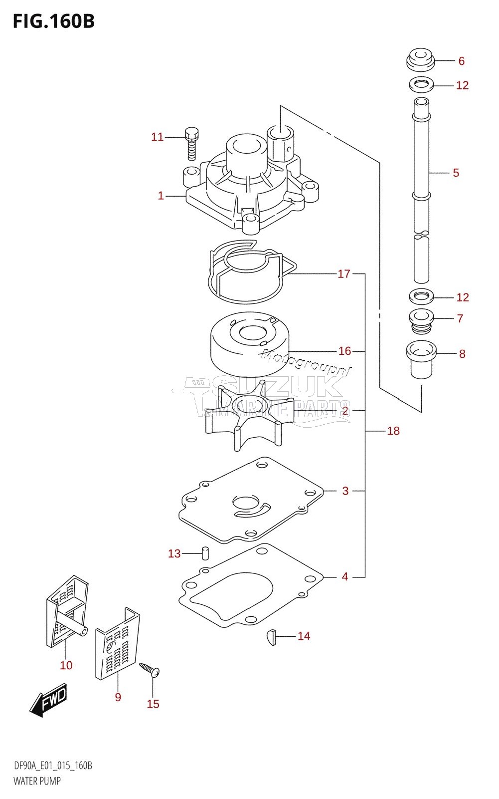 WATER PUMP (DF70A:E40)