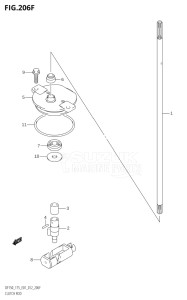 17502F-210001 (2012) 175hp E01 E40-Gen. Export 1 - Costa Rica (DF175T) DF175T drawing CLUTCH ROD (DF175T:E40)