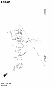 DF200Z From 20002Z-140001 (E01 E40)  2021 drawing CLUTCH ROD (DF250ST)