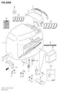 DF115Z From 11502Z-210001 (E01 E40)  2012 drawing ENGINE COVER (DF100T:E01)