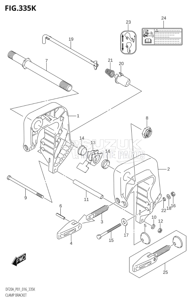 CLAMP BRACKET (DF20AR:P01)