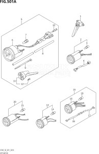 05001F-151001 (2001) 50hp E01 E11-Gen. Export 1-and 2 (DF50QHK1  DF50TK1) DF50 drawing OPT:METER (X,Y,K1,K2,K3,K4)