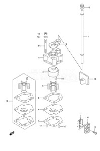 Outboard DF 9.9A drawing Water Pump