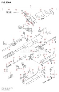 DF80A From 08001F-980001 (E01 E40)  2009 drawing OPT:TILLER HANDLE