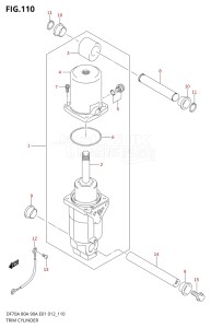 07003F-210001 (2012) 70hp E01 E40-Gen. Export 1 - Costa Rica (DF70A  DF70AT / DF70ATH  DF70ATH) DF70A drawing TRIM CYLINDER