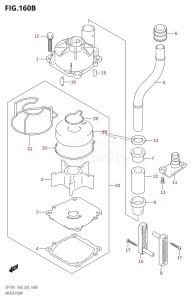 DF140Z From 14001Z-371001 (E03)  2003 drawing WATER PUMP (K6,K7,K8,K9,K10,011)