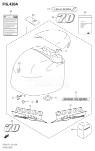 07003F-410001 (2014) 70hp E01 E40-Gen. Export 1 - Costa Rica (DF70A  DF70ATH) DF70A drawing ENGINE COVER (DF70A:E01)